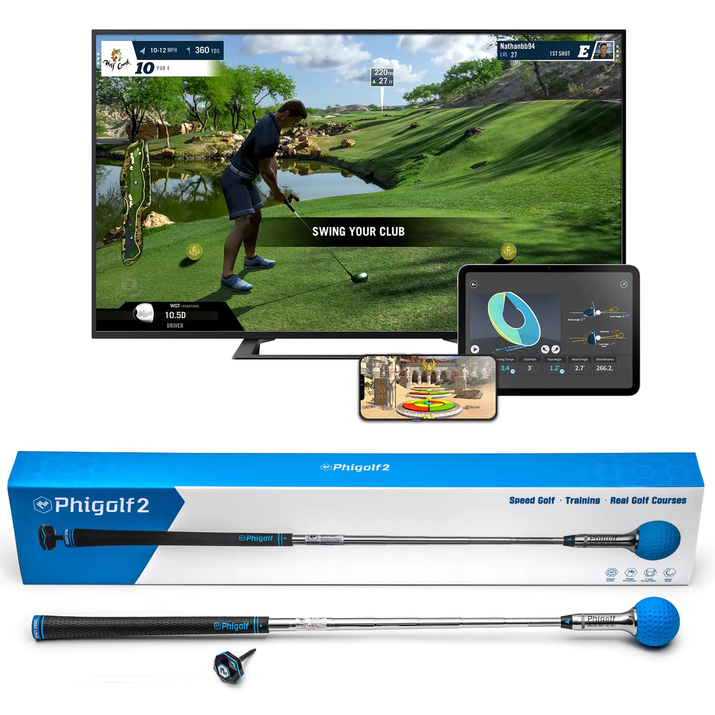 Phigolf 2 Simulateur intelligent pour mobile et maison